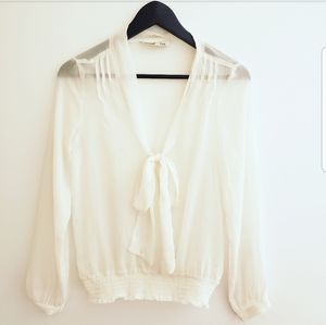 Sheer White Blouse